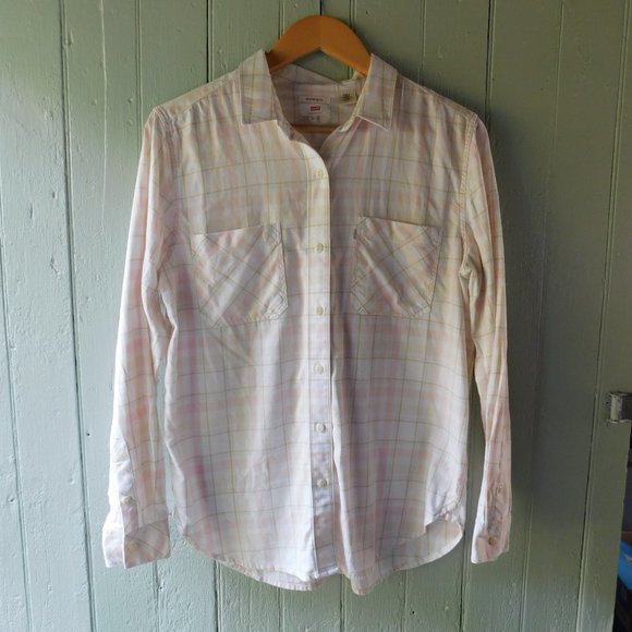 🪵🦔 Pink // White Plaid Shirt 🦔 - Picture 3 of 16